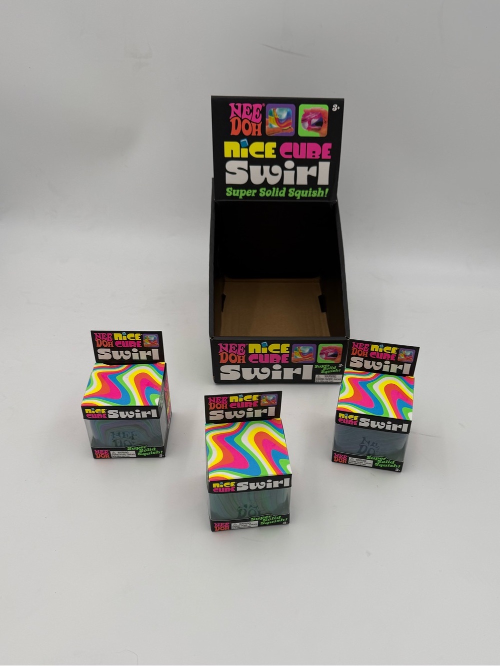 NeeDoh Nice Cube Swirl sensory squish fidget toy Lot bundle of 3 new In box